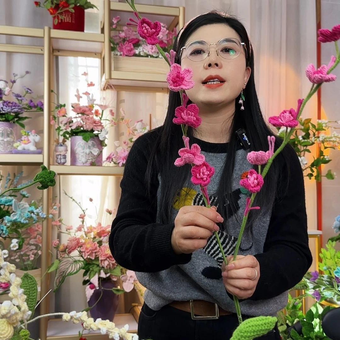 纯手工钩织钩织花束