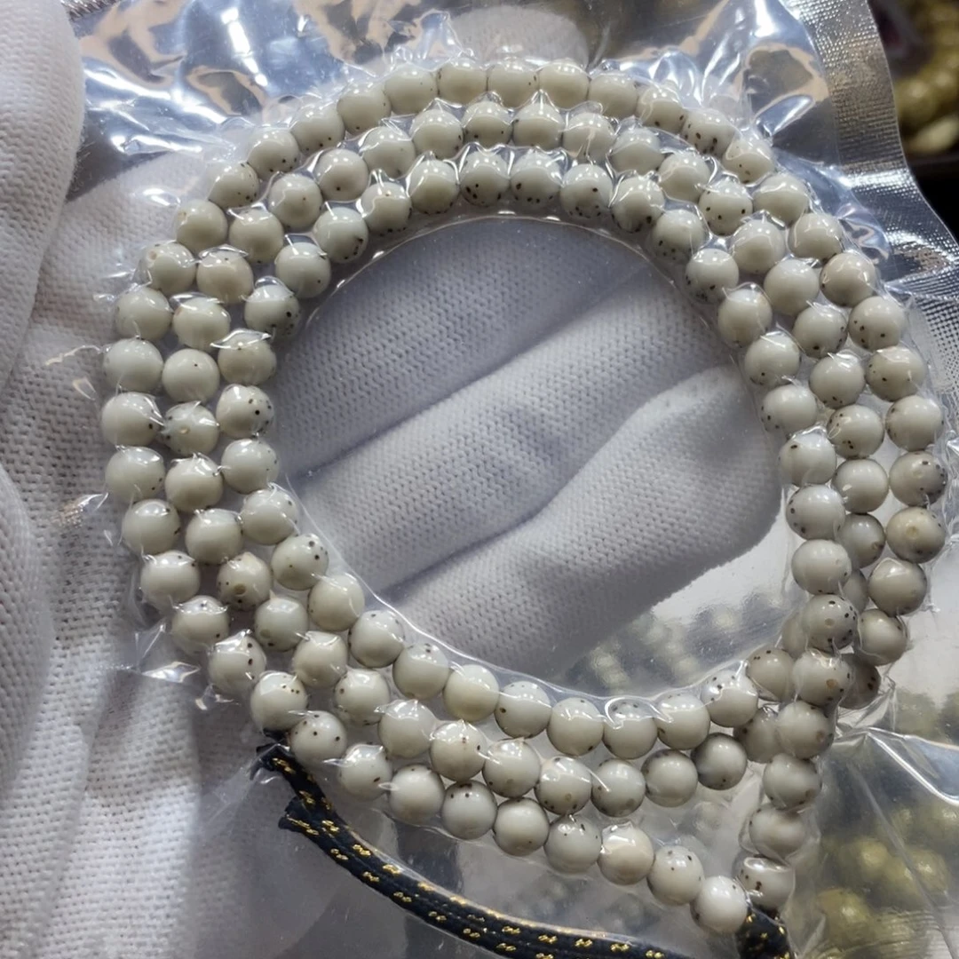 星月菩提手串骨瓷白6圆