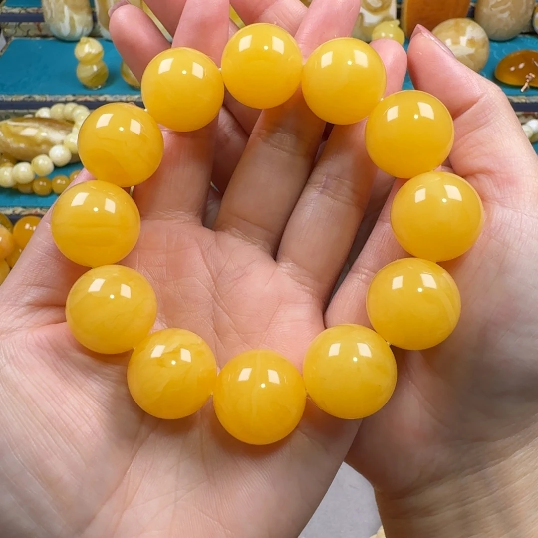 琥珀未镶嵌手链同料
