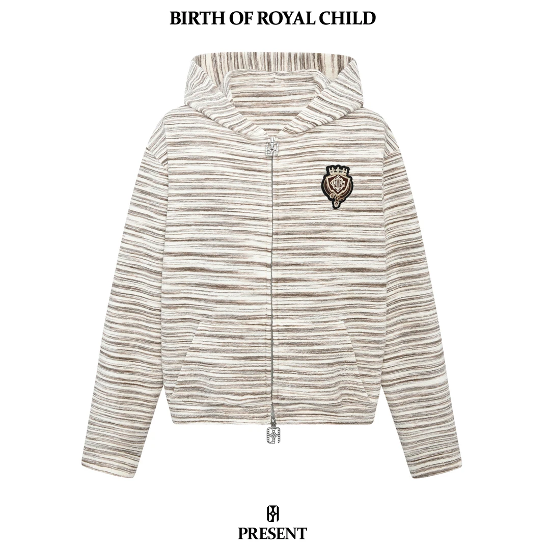 BIRTH OF ROYAL CHILDBORC 条纹针织帽衫