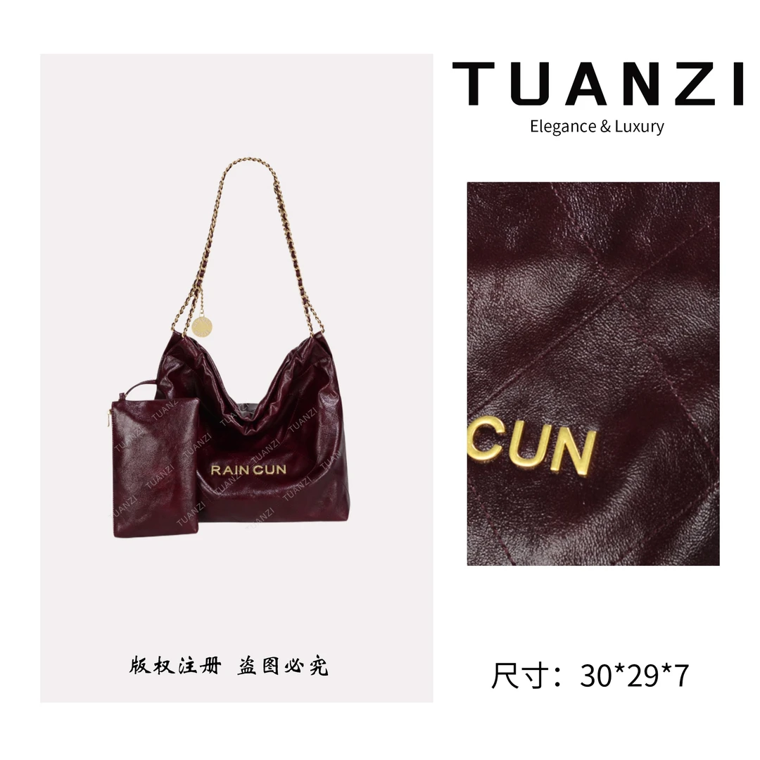 TUANZI『高端玩家』秋冬新款原创小众腋下包 GQ-9021-安可拉红