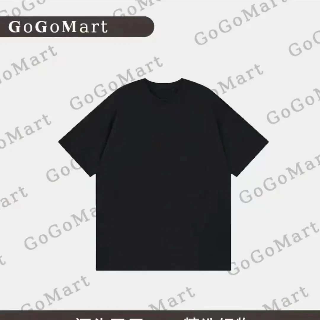 【GOGOMart】纯色 净版 微落肩男女同款T恤舒适百搭
