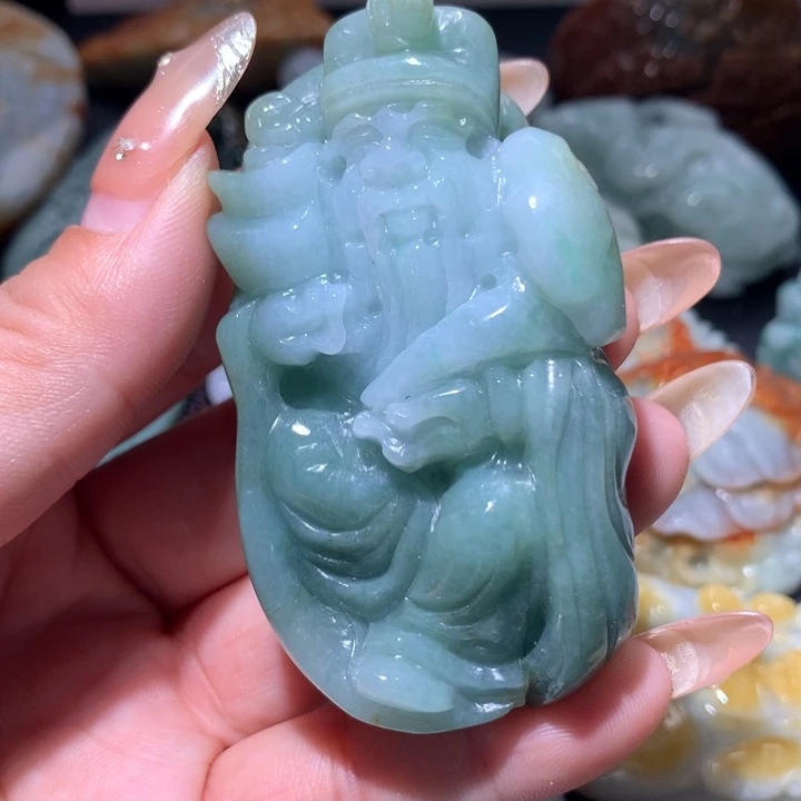 翡翠未镶嵌颈饰保真天然A货翡翠