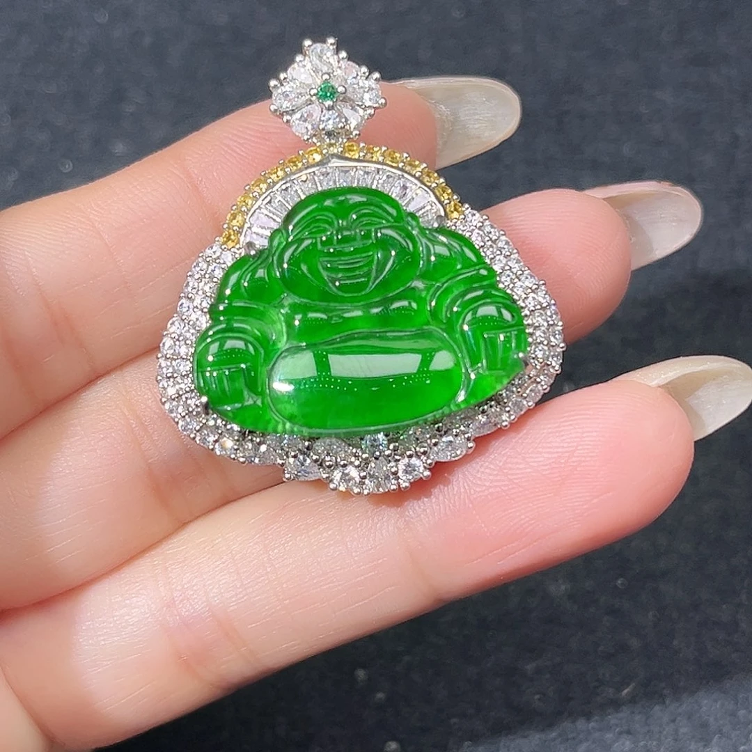 翡翠未镶嵌颈饰赠链