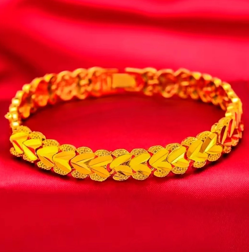 合金手链 【心心相印手链】女款气质时尚百搭女士素款