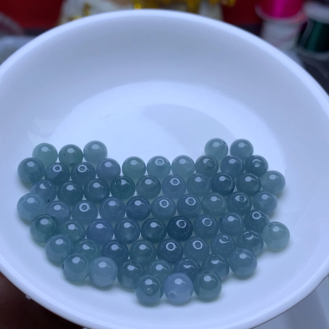 【闪购商品】未镶嵌手链翡翠卡6.8冰透蓝水10个