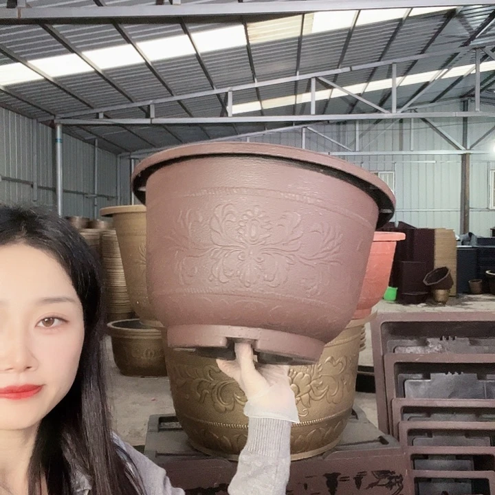 紫砂色圆40公分2个有孔