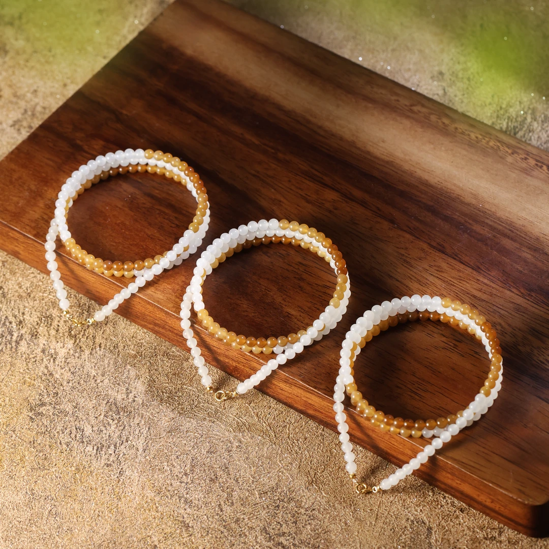 未迟/18K金和田玉项链（多样性发其一）