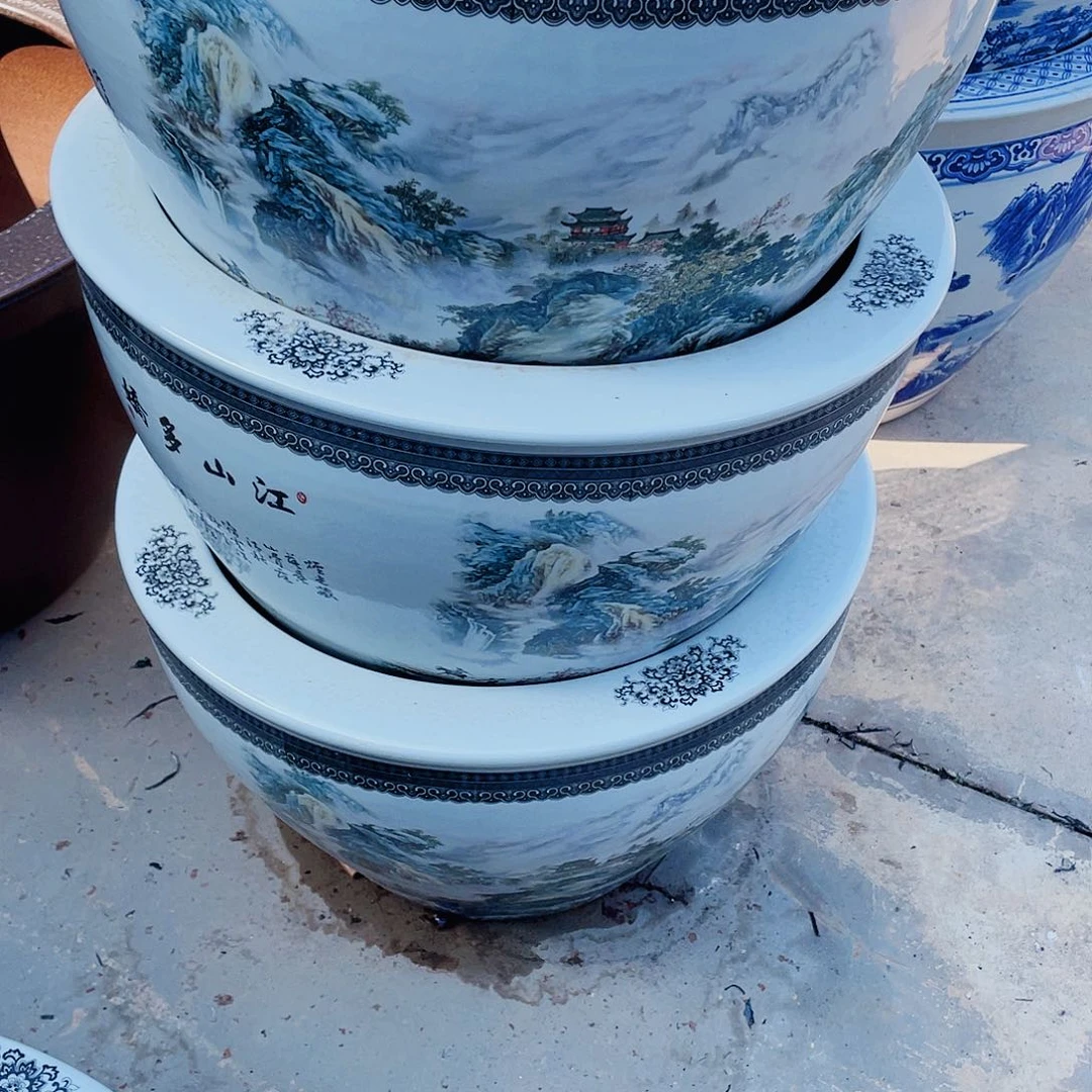 陶景德镇陶瓷鱼缸