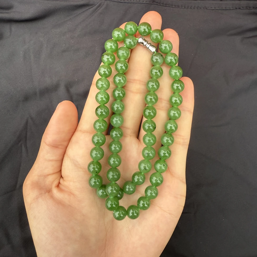 和田玉碧玉卡8妈妈链