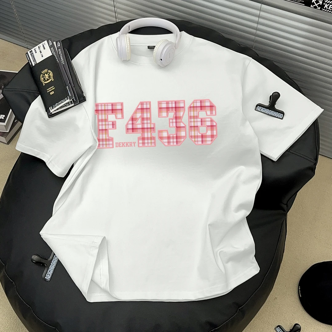 Dekkry夏季宽松休闲潮牌美式高街设计感短袖男女半袖时尚圆领百搭