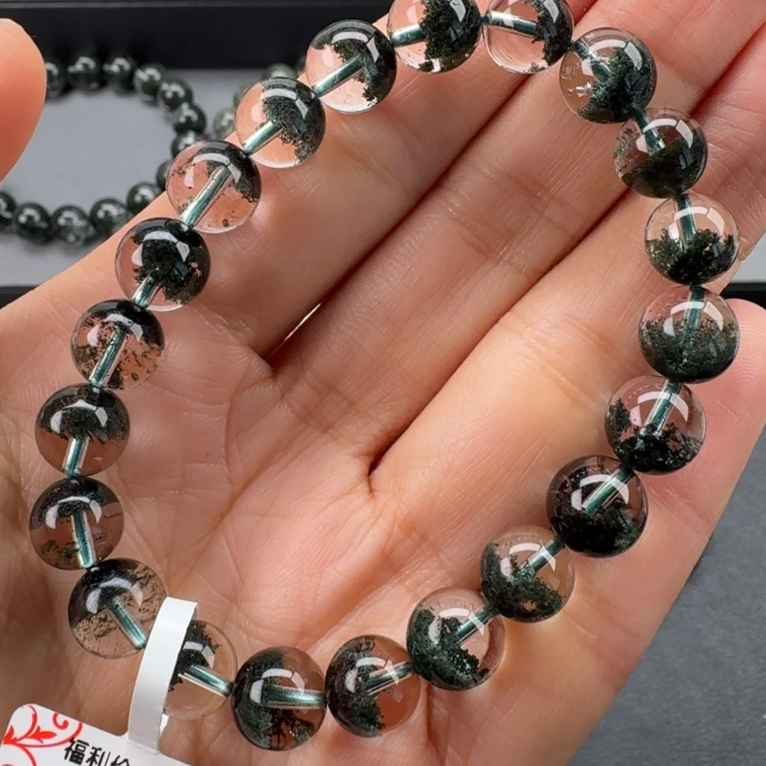 水晶手链未镶嵌天然绿幽灵