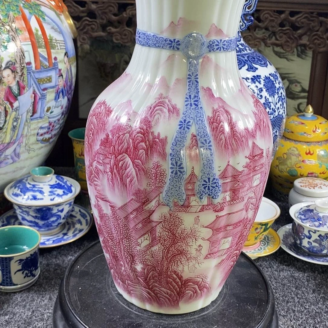 手工手绘陶瓷摆件工艺品自***?