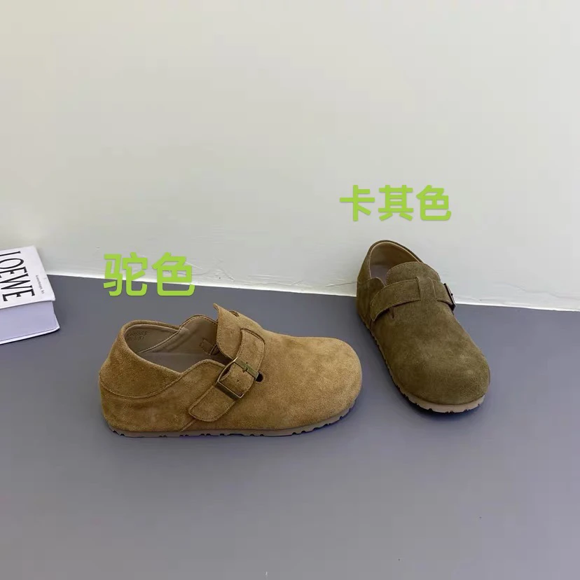 纯色懒人鞋小皮匠728-10防滑休闲风时尚休闲鞋百搭复古皮鞋豆豆鞋