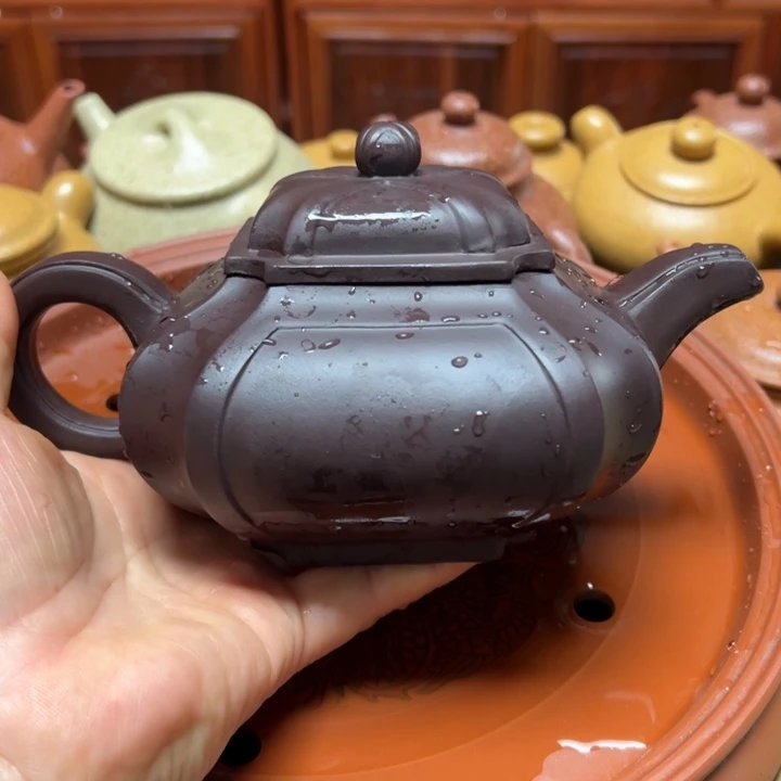 美***堂茶杯紫砂宜兴原矿紫泥