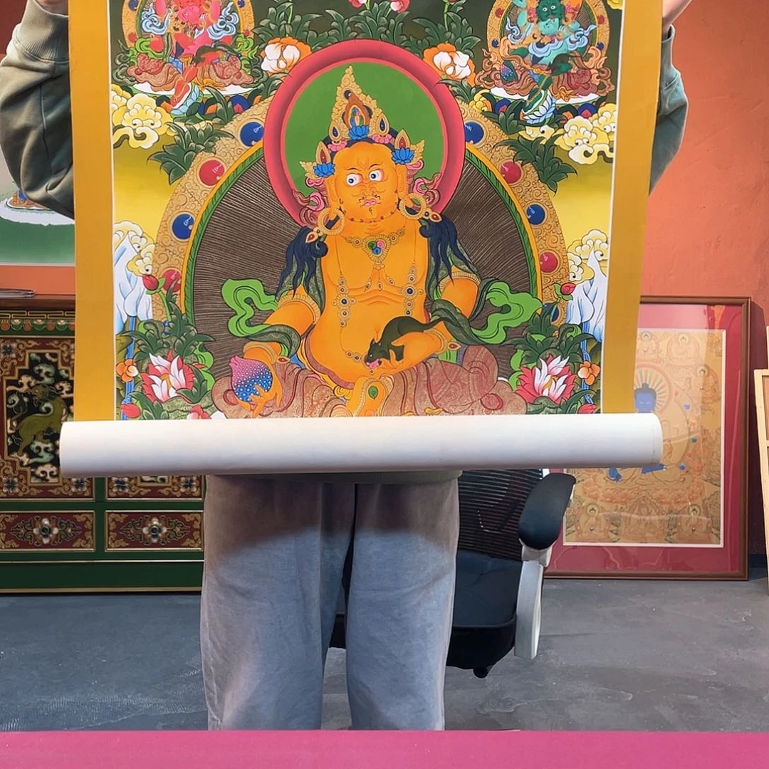 装裱画70×90纯手绘彩绘五路