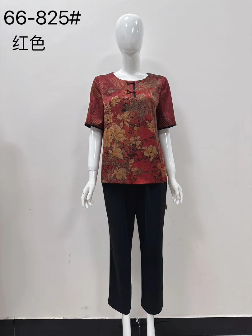 立领圆领薄款民族风中老年女装衬衫夏季中国风百搭小衫