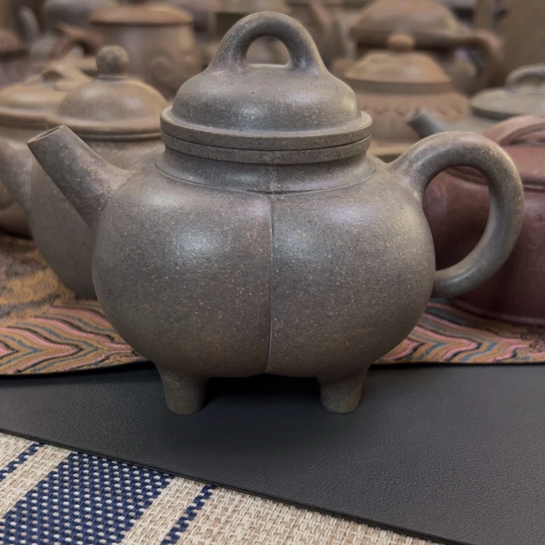 茶壶紫砂四方鼎壶