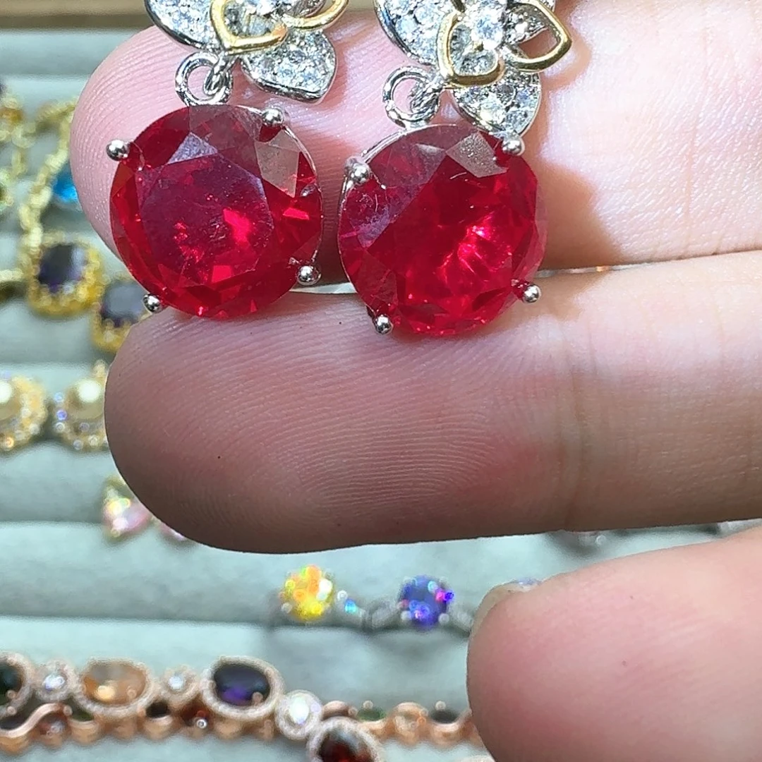 托帕石戒指银S925镶嵌