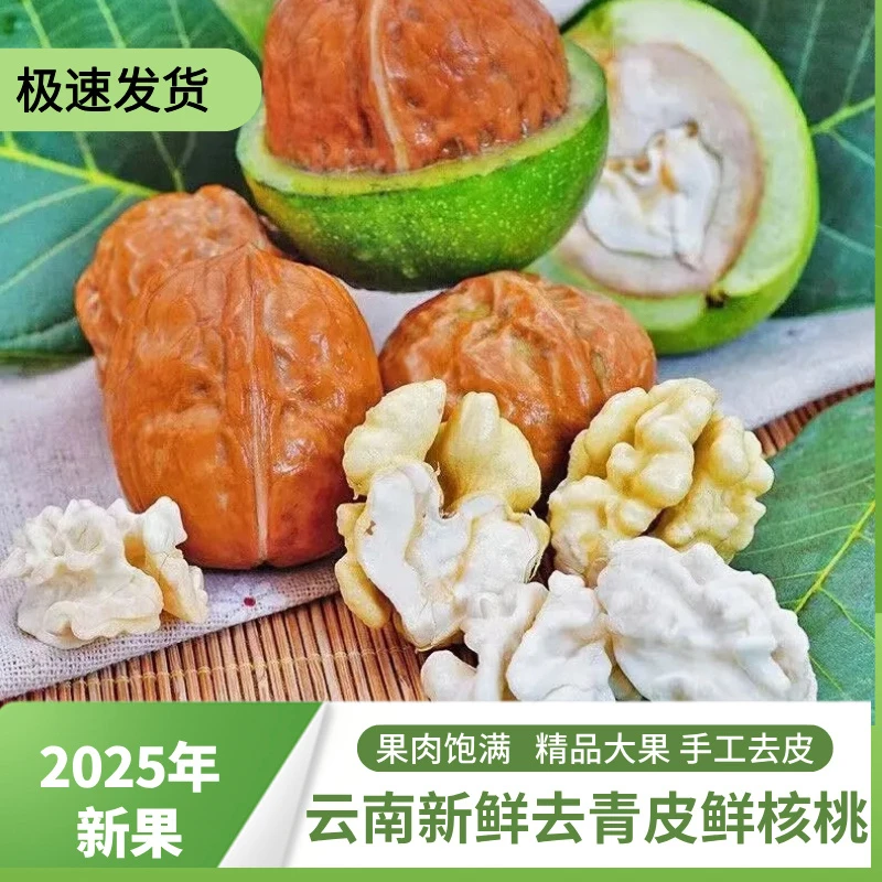 云南临沧2025高山老树新鲜去青皮湿核桃当季孕妇可吃的水果零食批