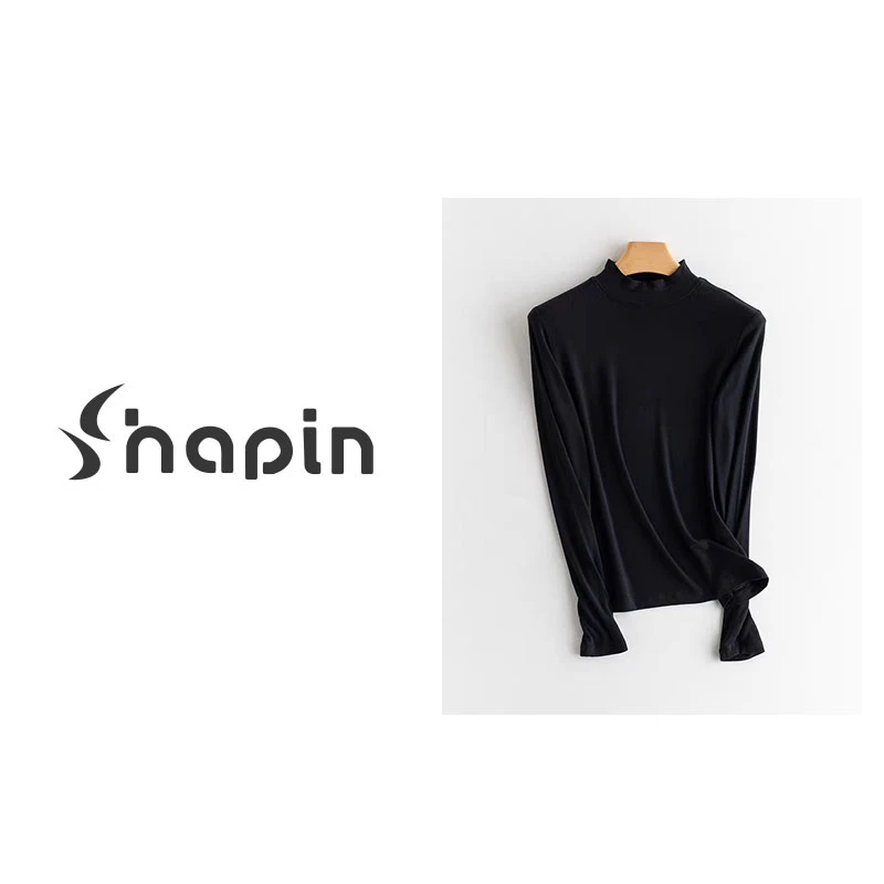 暖皮高雅黑科技轻时尚山羊绒打底衫ZJ2588