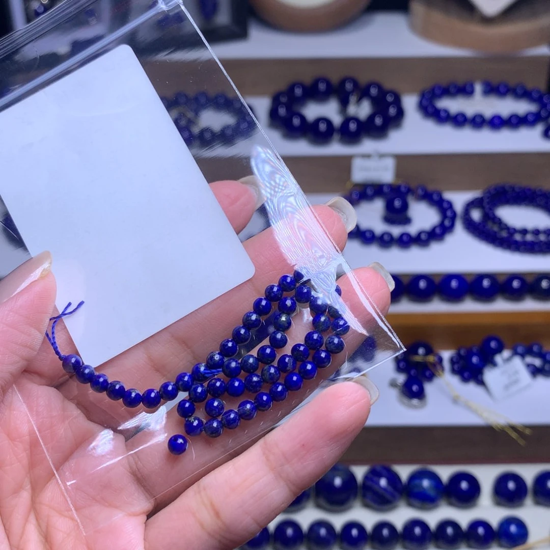 ⒈***④青金石未镶嵌小米珠