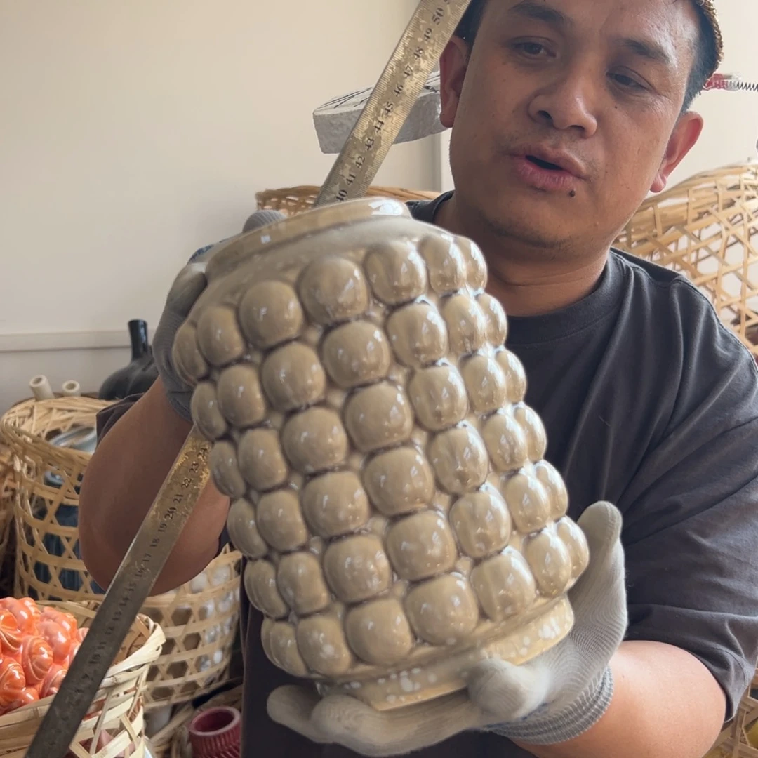 摆件94 号高中低温陶瓷工艺瓶（部分微瑕）