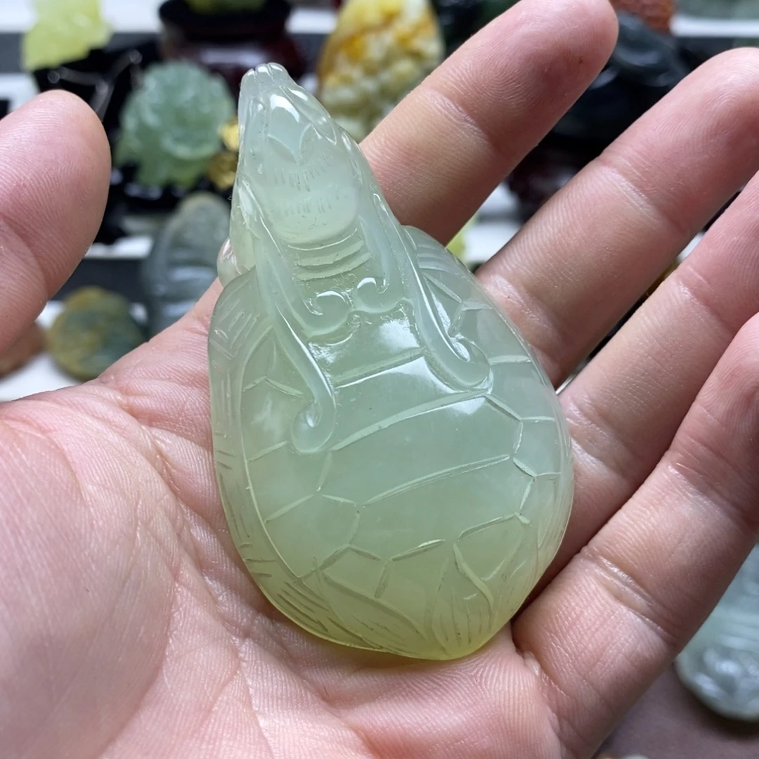 岫玉龙龟手把未镶嵌