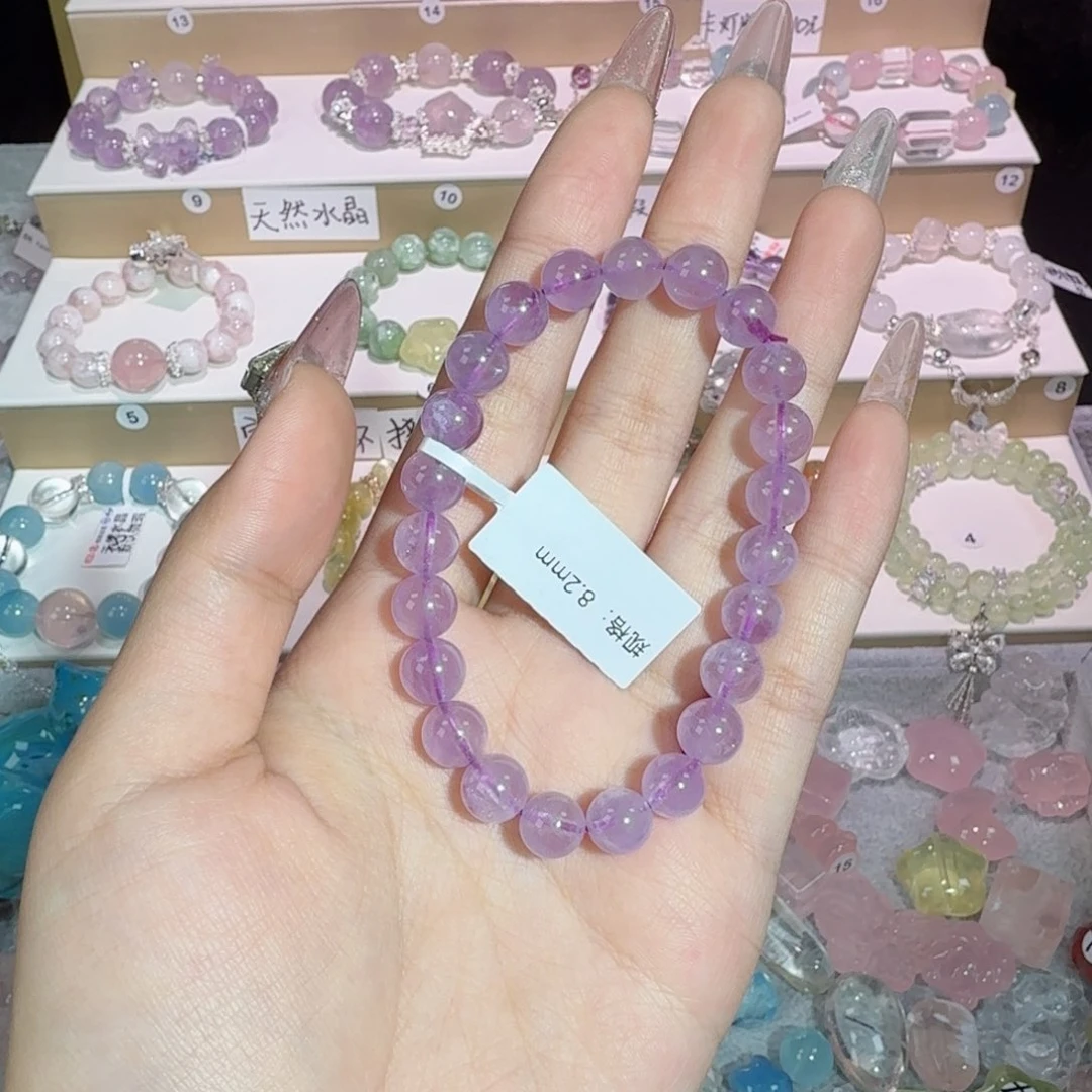 水晶手串未镶嵌一**糖紫水晶