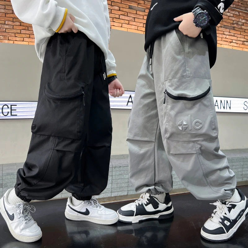 男童秋装休闲裤子2025新款儿童装春秋款中大童工装裤秋季男孩长裤