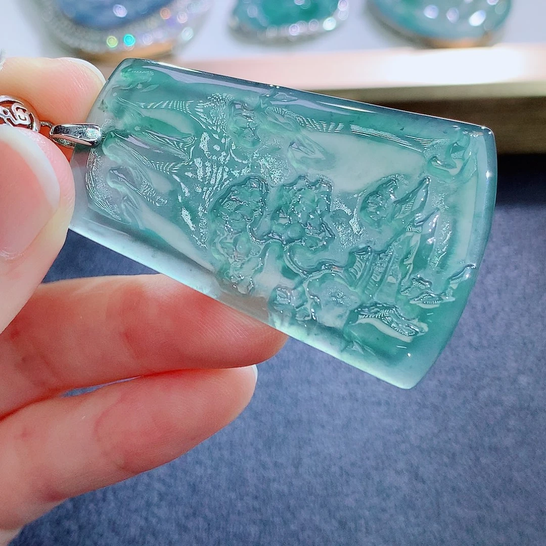 翡翠未镶嵌吊坠(不含链)翡翠
