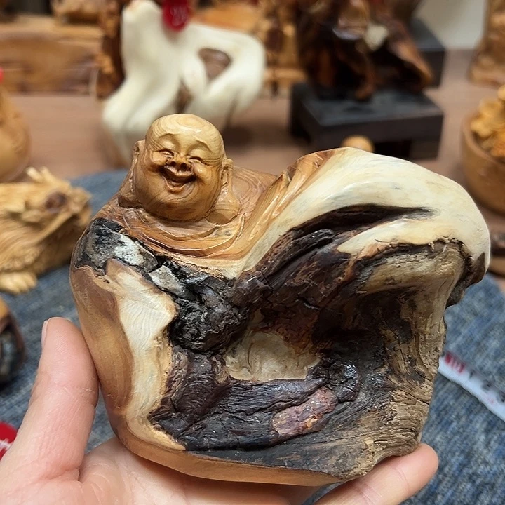 柏木太行崖柏手把摆件