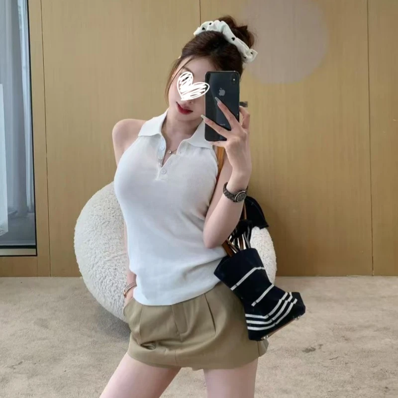 【年中青青】2025年美式复古设计感背心夏季新款修身显瘦辣妹上衣