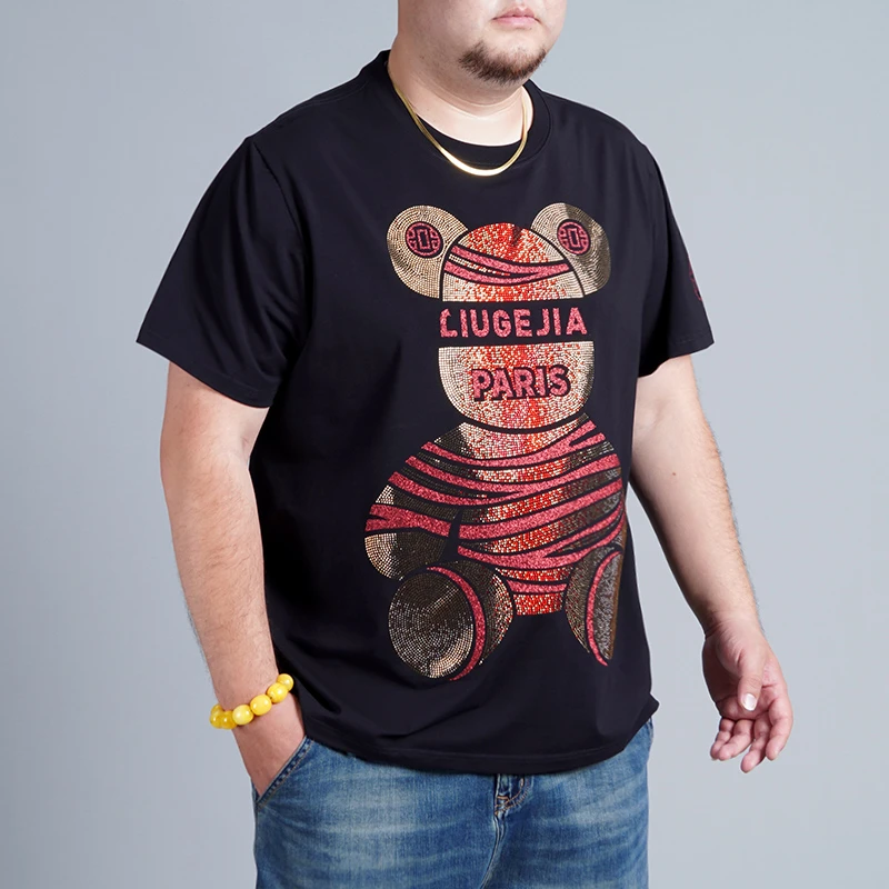 LIUGEJIA/六个加潮男大码夏季潮牌休闲短袖圆领宽松T恤T176006