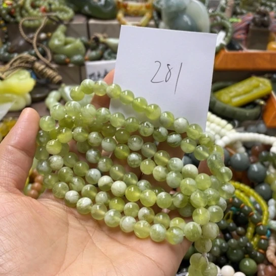 未镶嵌蛇纹石玉手链