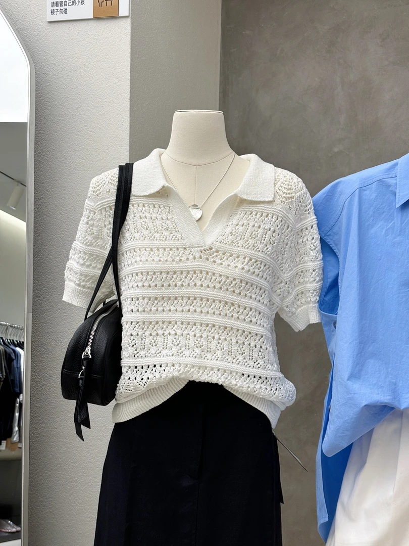 0437-韩系镂空上衣-BOENSESI