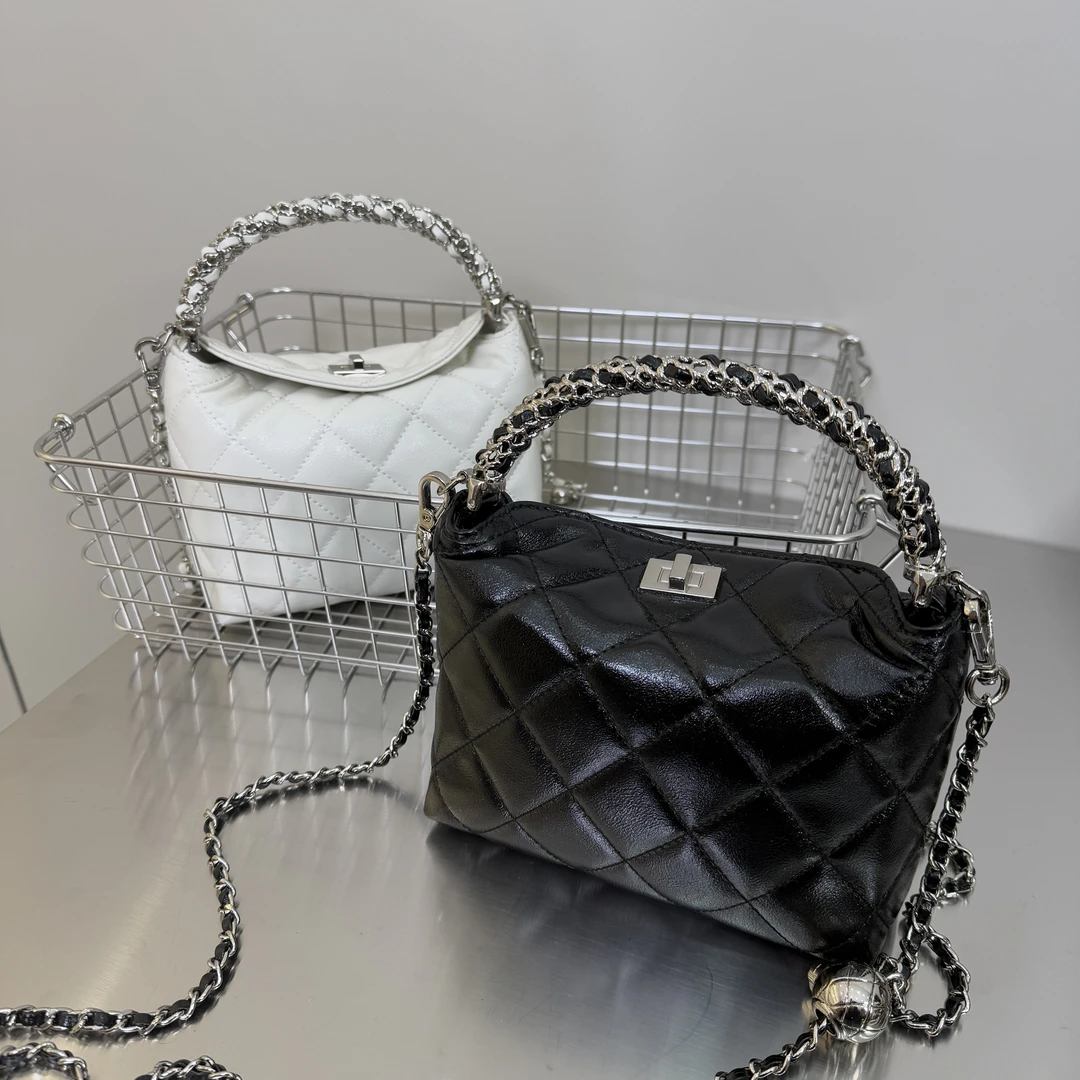 2025早春新款小香风链条包高级感单肩斜挎包手提手拿女包