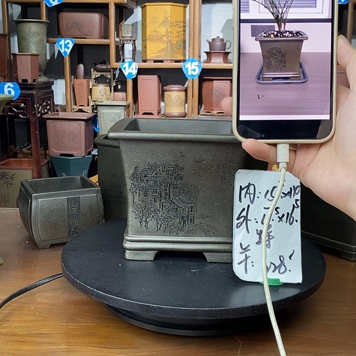 紫砂花盆天青泥大漏价