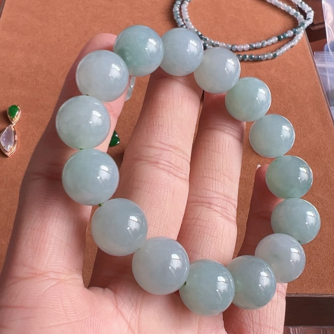 翡翠未镶嵌手串翡翠a货卡12mm