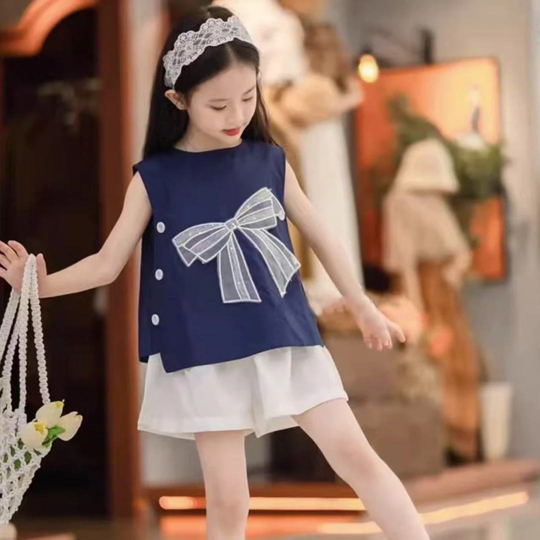 女童休闲夏季2025新款韩版蝴蝶套装