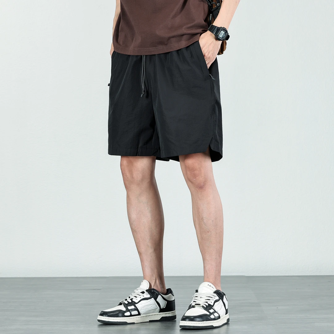 2025夏季凉感速干短裤男士宽松户外运动冰丝裤休闲百搭五分裤子男