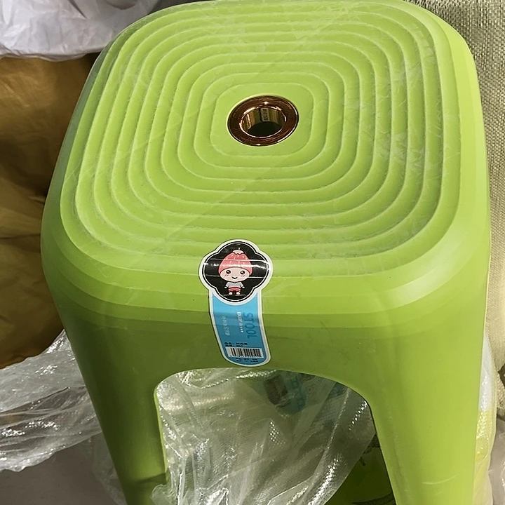 塑料简约大气特厚餐桌大凳10个装绿色