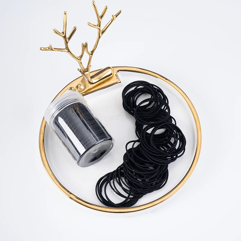 头绳基础绑高马尾高弹力橡皮筋女扎头发绳头饰耐用不伤发简约发圈