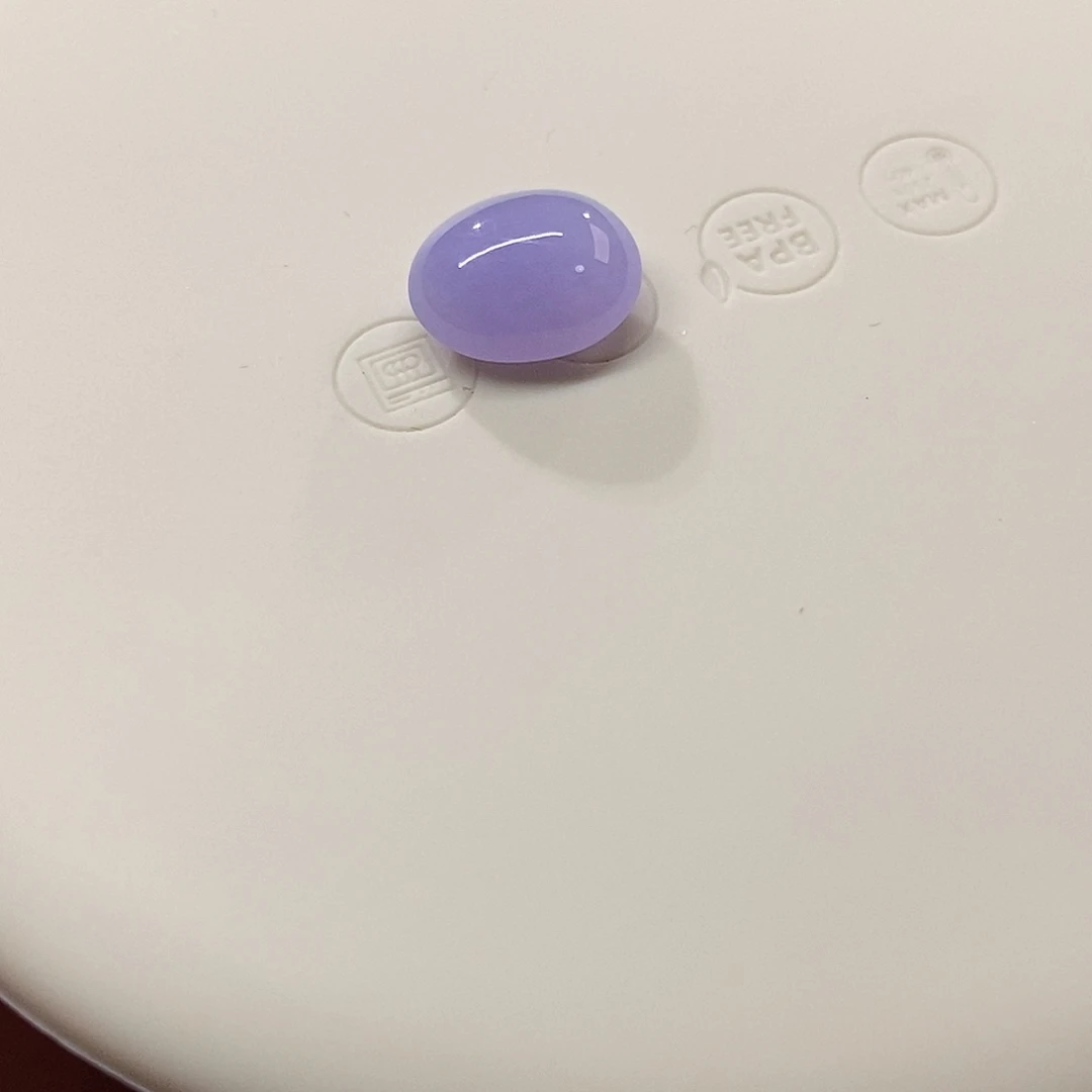 翡翠裸石冰紫蛋面