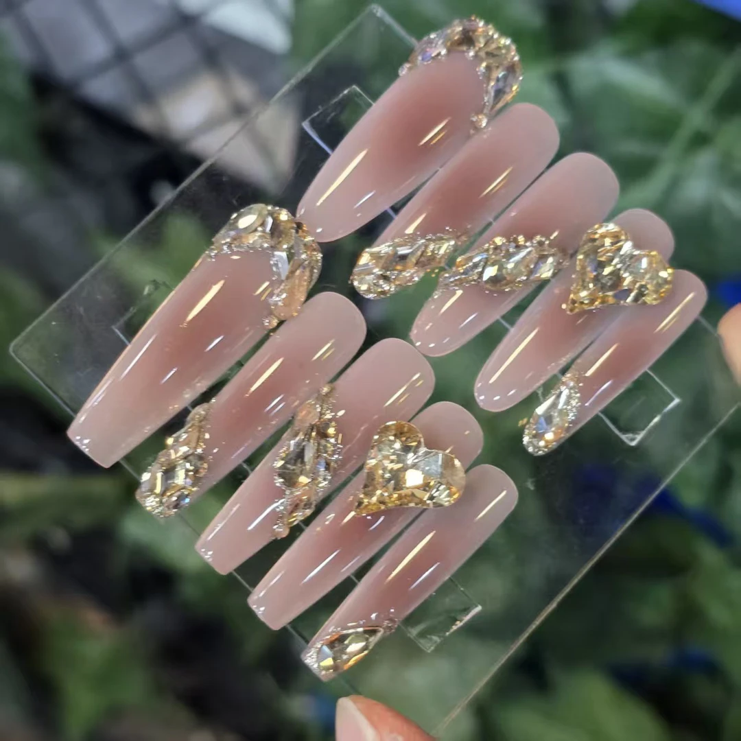 挽冮丶(定制钻+无缝隙)珠宝级丶手工穿戴甲默认微瑕