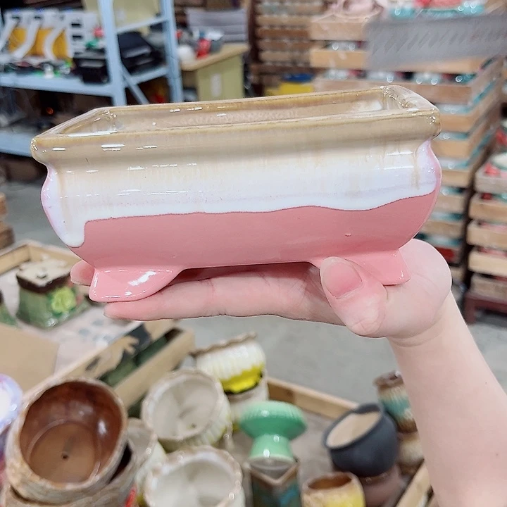 有孔.凑单10元陶瓷花盆发货！