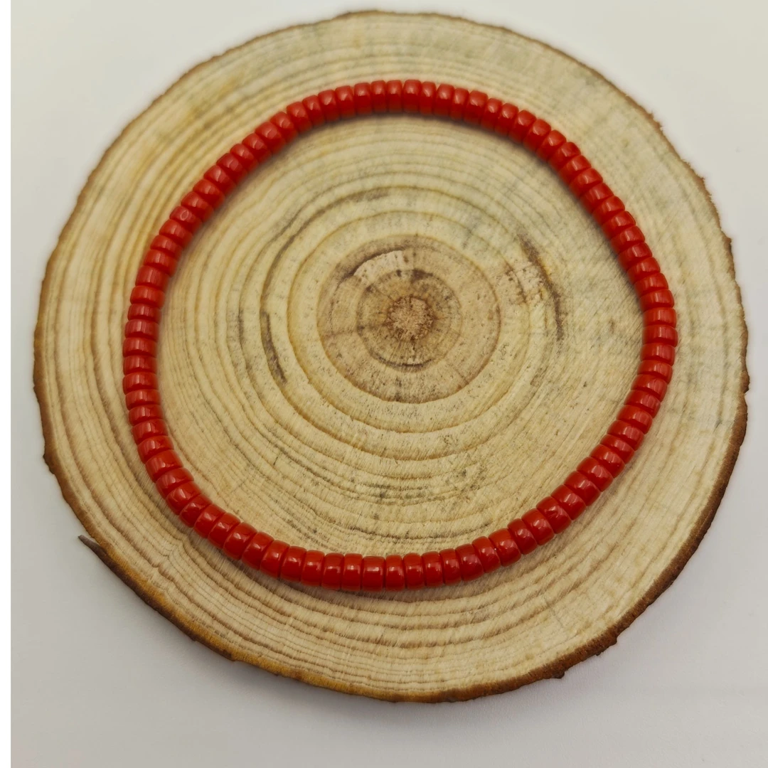 【中展红珊瑚】科西卡红赤血红珊瑚直切药片手串约3.6mm+多样性发一