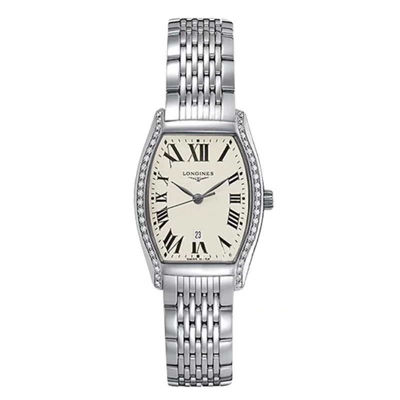 99新 Longines/浪琴 典藏酒桶/机械/白盘罗马/表径26-30.6mm/女士