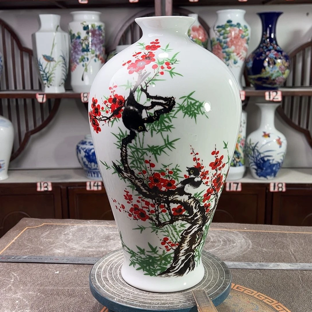 摆件陶景德镇陶瓷梅花