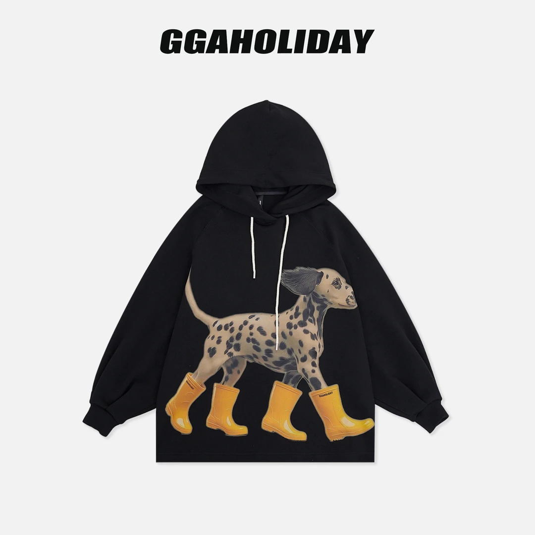 【上新】GGAHOLIDAY秋冬复古宽松潮流上衣美式长袖连帽卫衣-154073